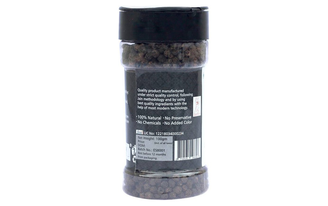 Ecor Spices Black Pepper    Bottle  100 grams
